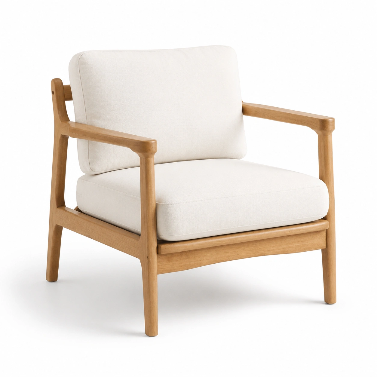 Sillon tapizado con estructura de madera-vivoranest