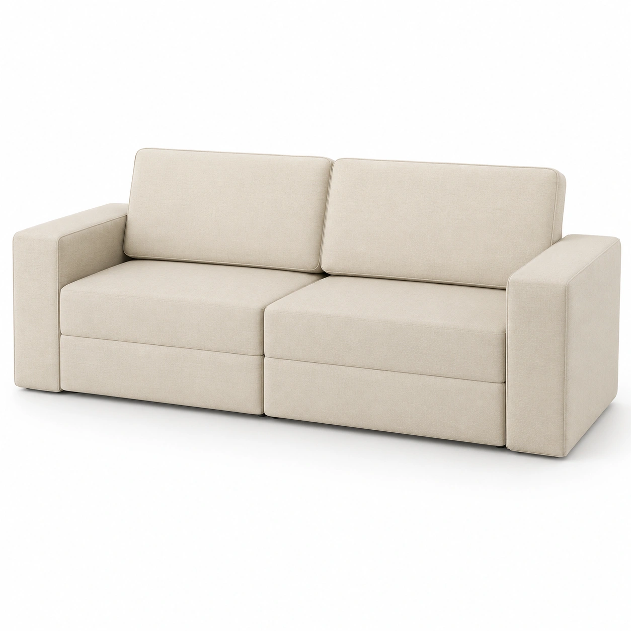 Sofa color marfil de 2 plazas-vivoranest