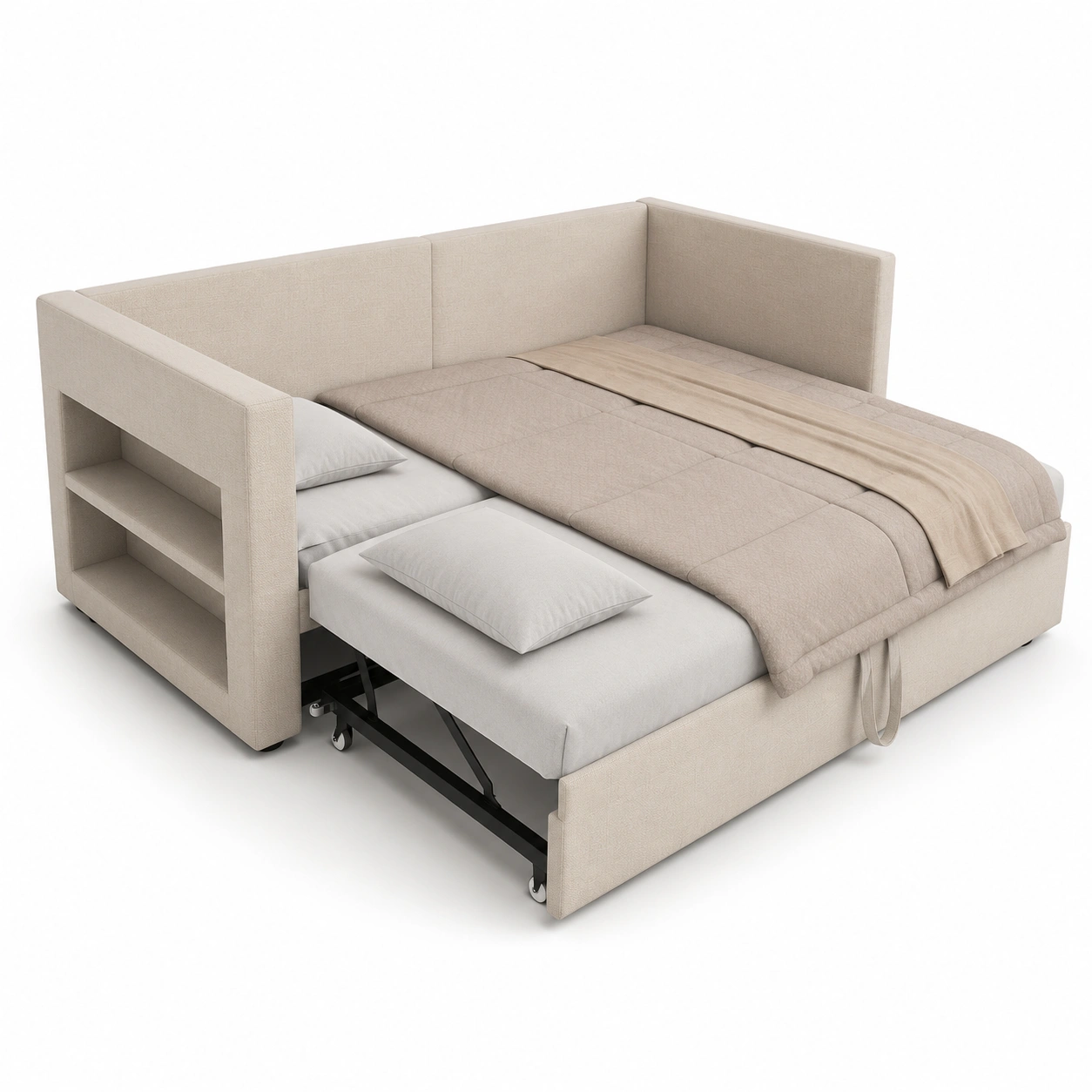 Sofa cama extraible color crema-vivoranest
