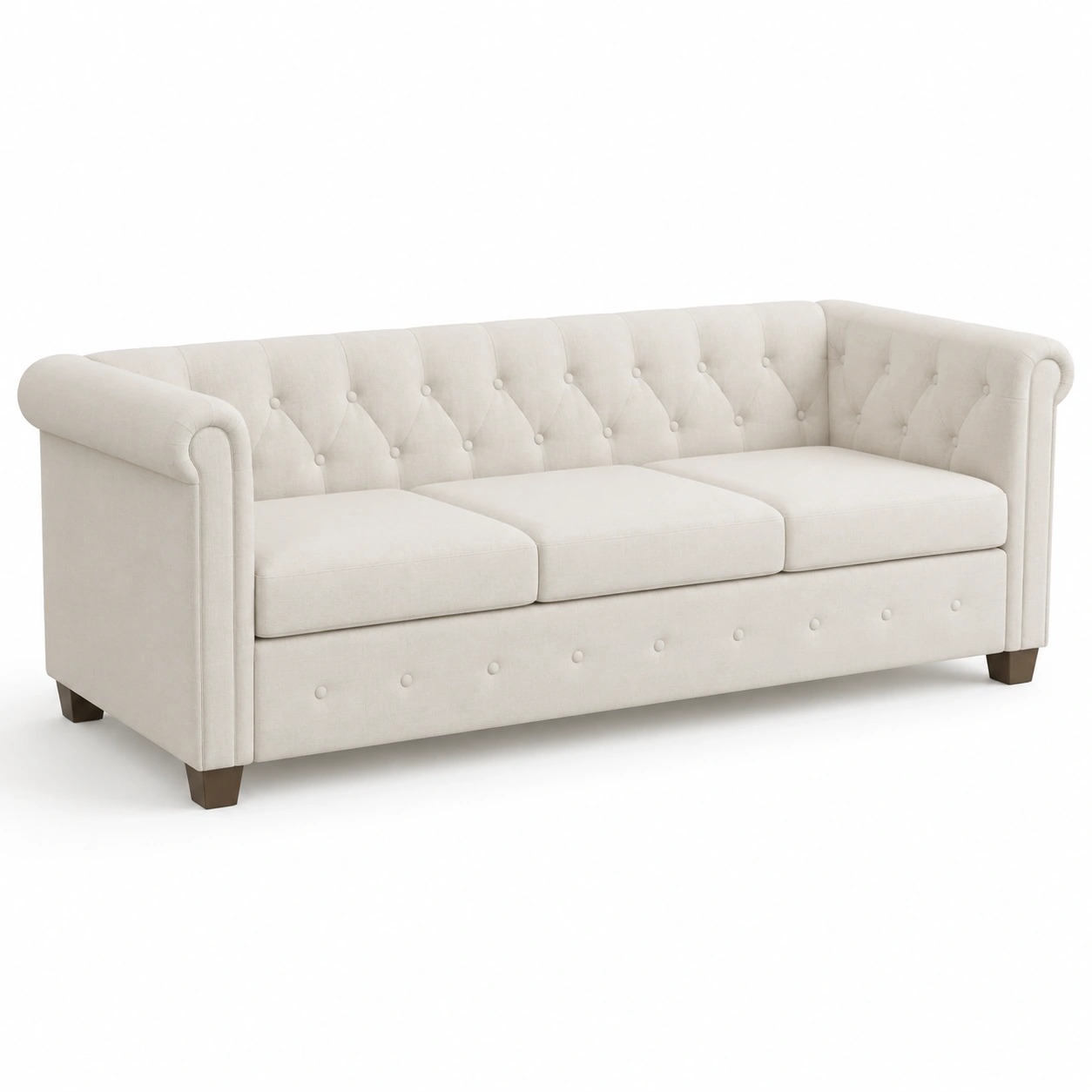 Sofa Chester de 3 plazas color marfil-vivoranest