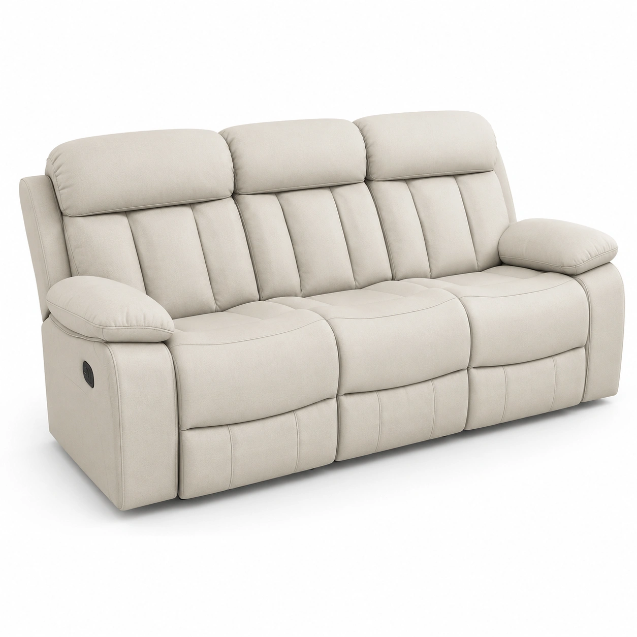 Sofa electrico de 3 plazas color marfil-vivoranest