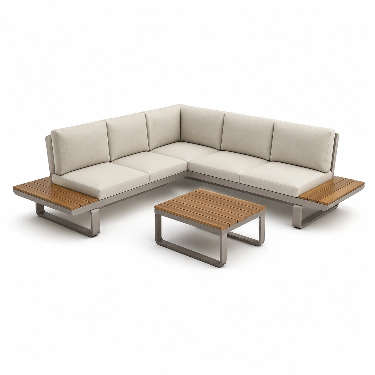 Conjunto de sofa esquinero para exterior-vivoranest