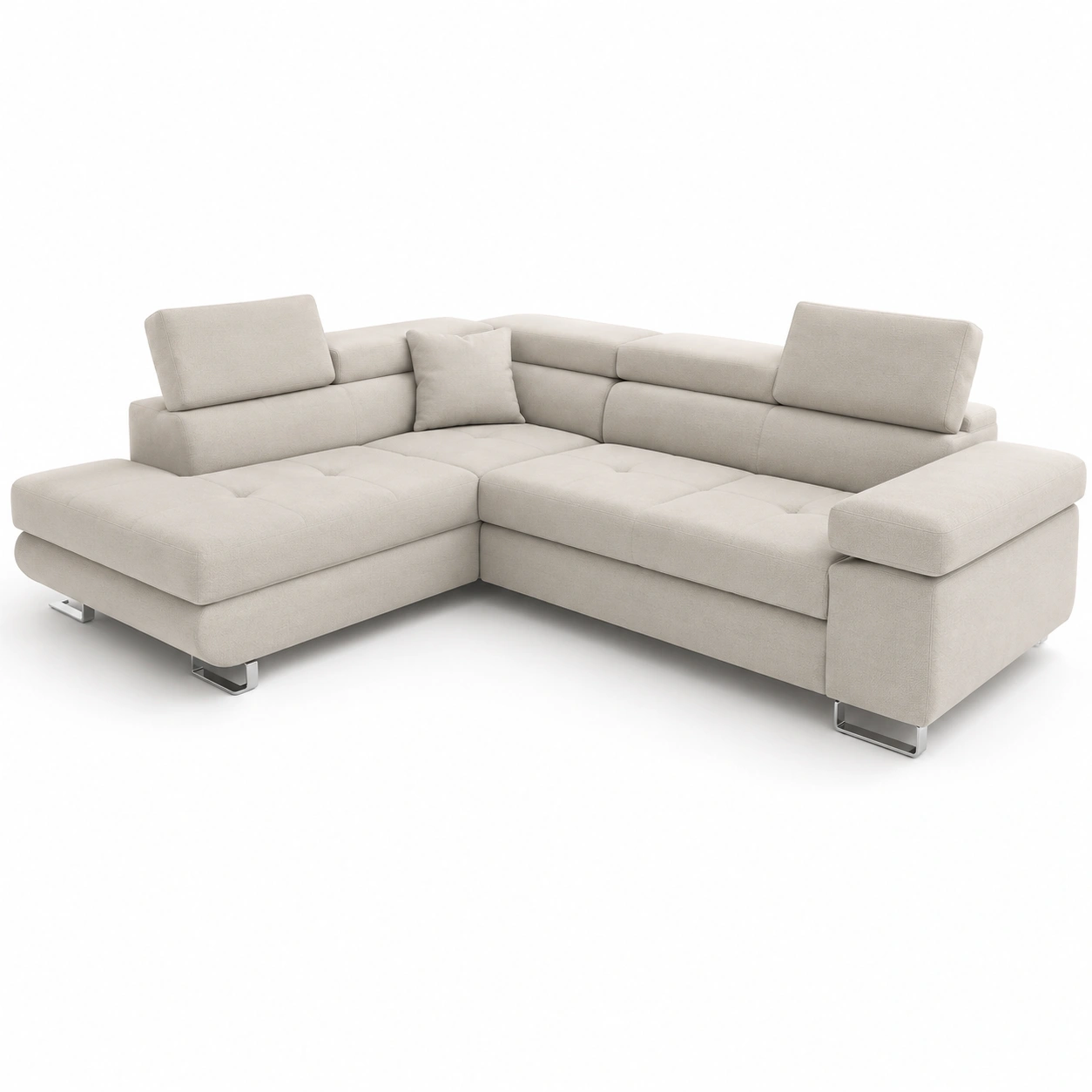 Sofa rinconero en L color beige-vivoranest