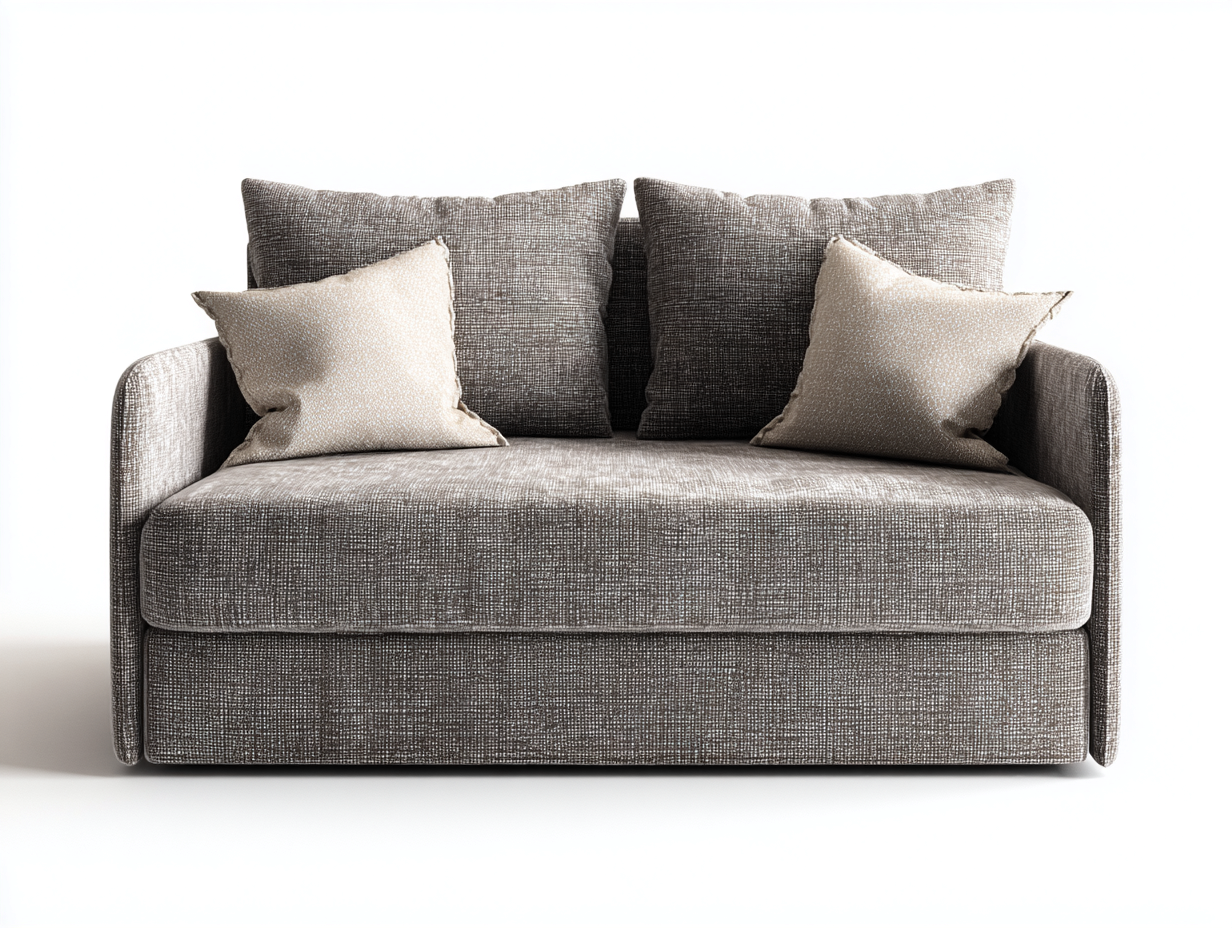Zweisitzer Sofa Stoff 135x85x76 cm - taupe - modernes Design für das Wohnzimmer-Sirizinest