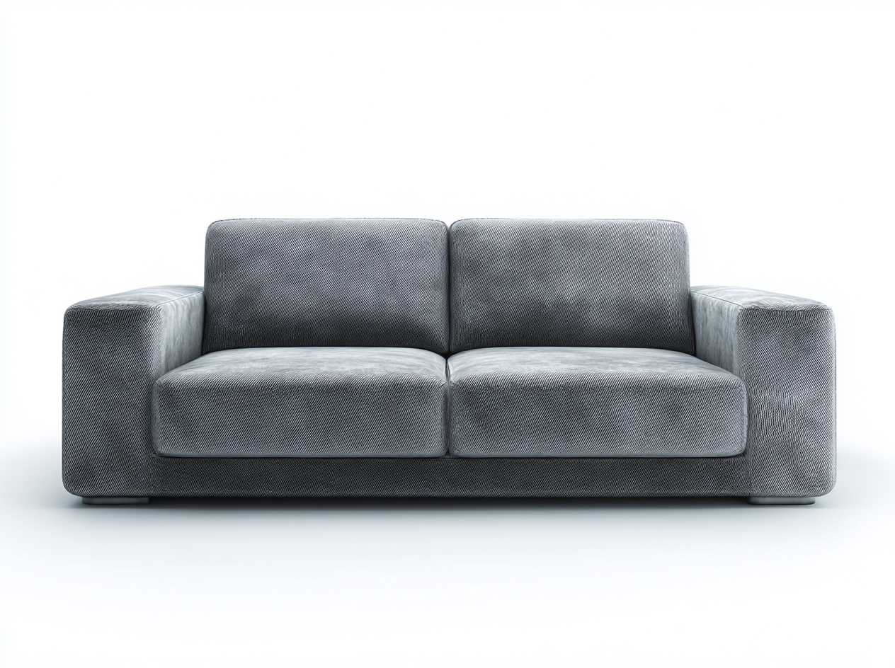 Zweisitzer Sofa aus Stoff 190 x 90 x 76 cm - Grau - modernes Design mit Armlehnen-Sirizinest