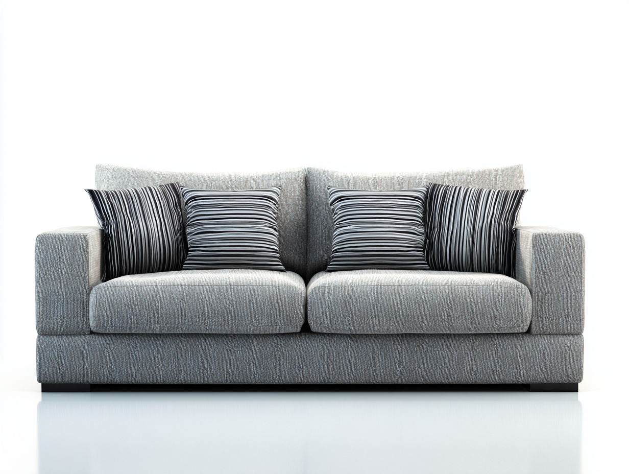Zweisitzer Sofa Stoffbezug 180x82x80 cm - hellgrau - modern für Wohnzimmer-Sirizinest