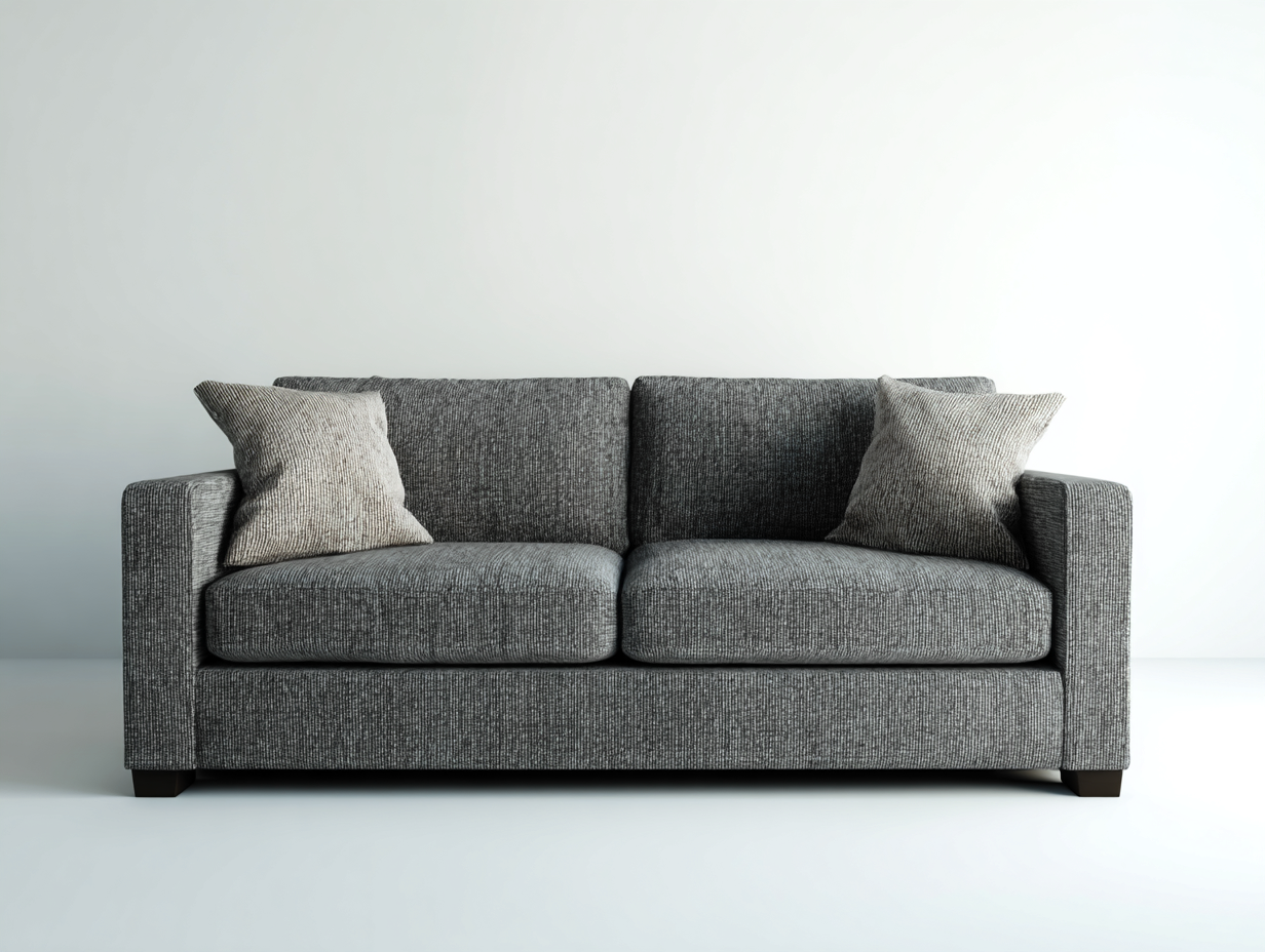 Zweisitzer Sofa Stoff 180x85x82 cm - Dunkelgrau - modernes Design-Sirizinest