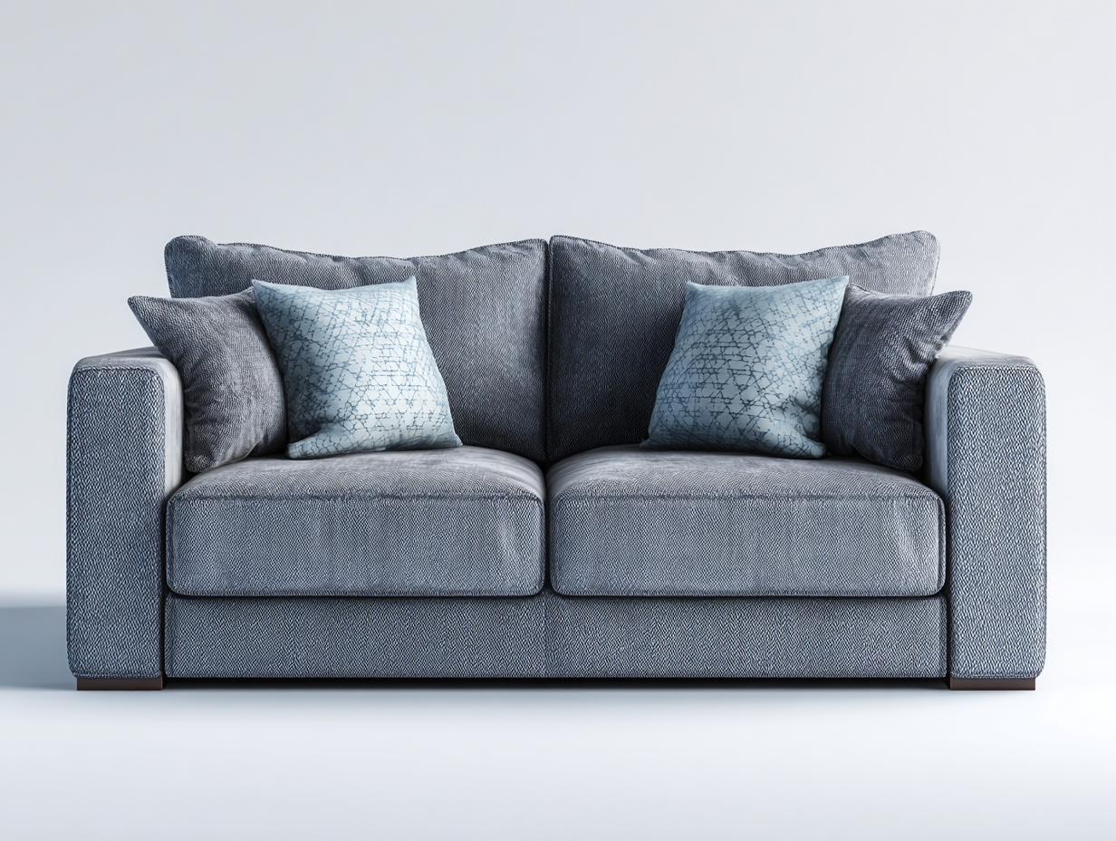 Zweisitzer Sofa Stoffbezug 192x94x86 cm - Hellblau - Modernes Wohnzimmerdesign-Sirizinest