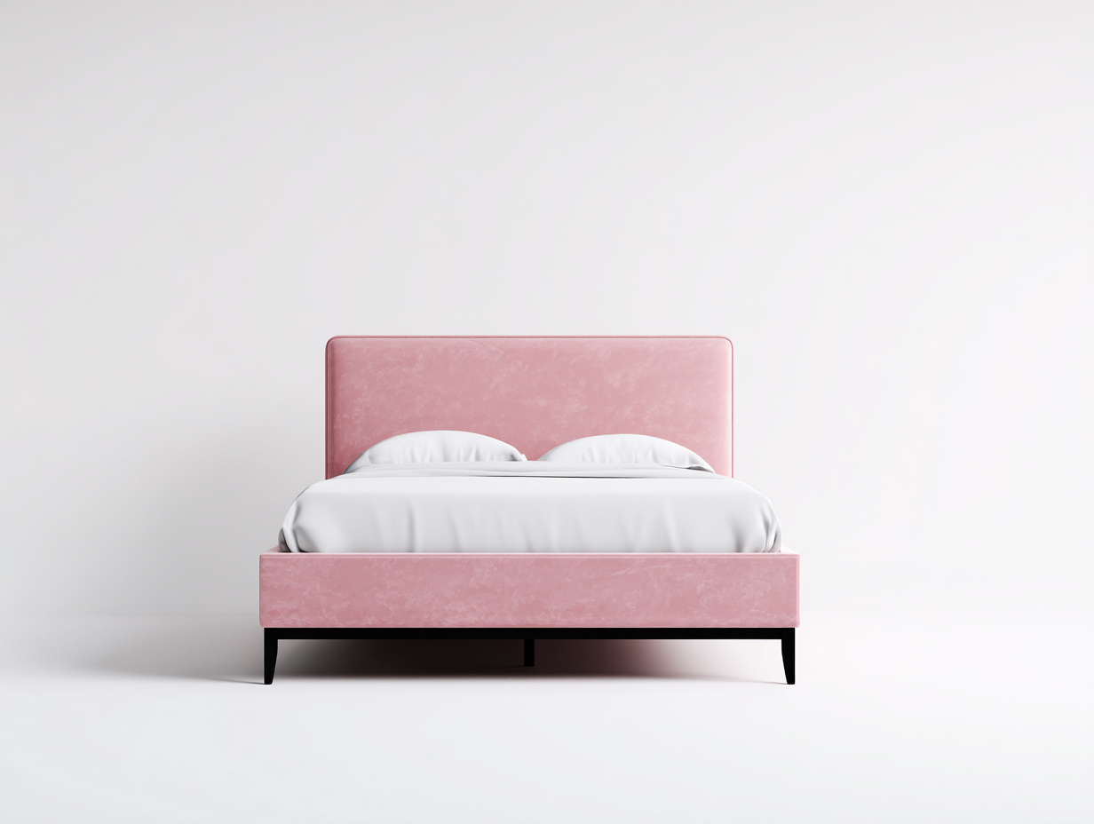 Doppelbett Polsterbett 200x180x100 cm - Rosa - modernes Design-Sirizinest