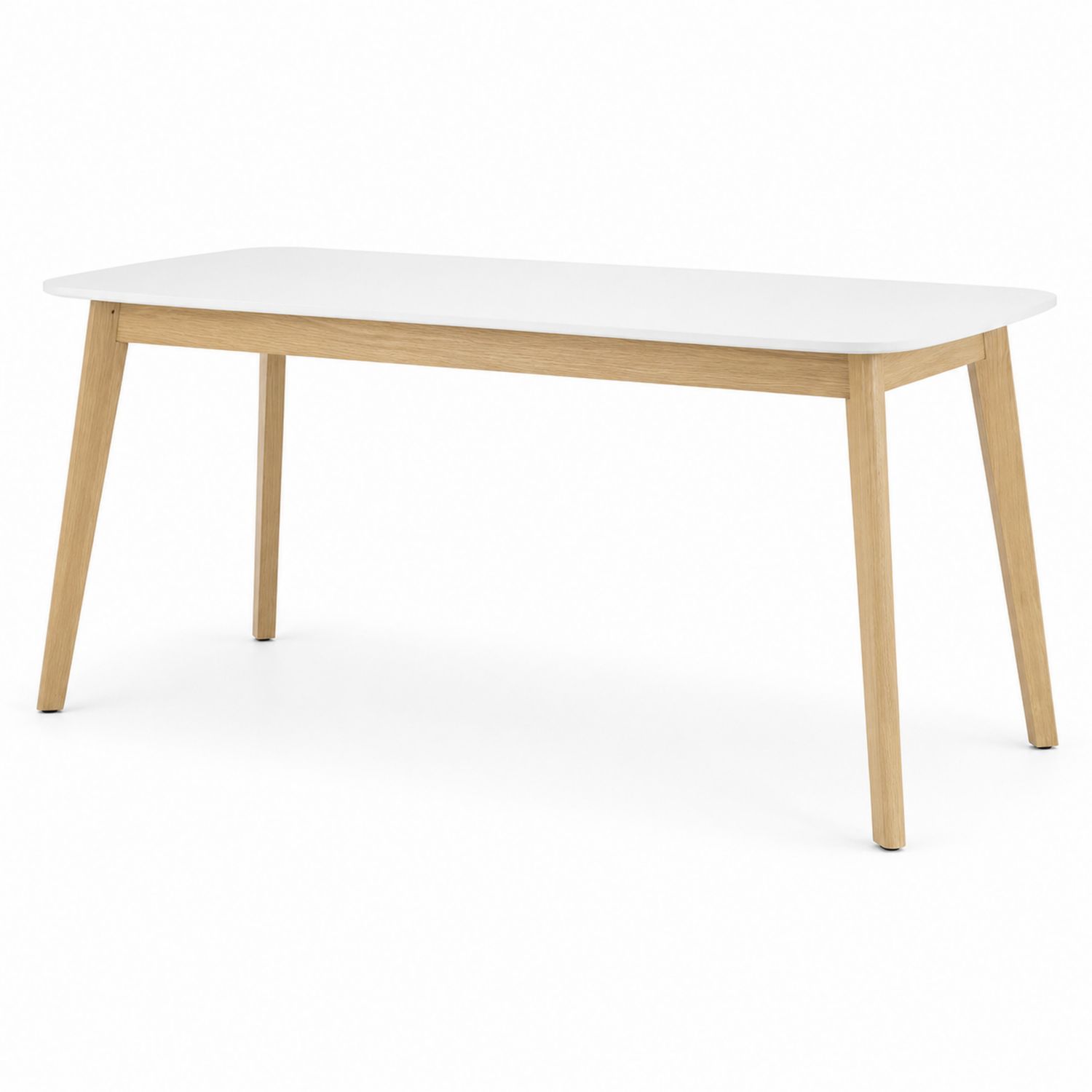 Table de salle à manger en bois et MDF blanc 180x90 cm-Prestigelodgea