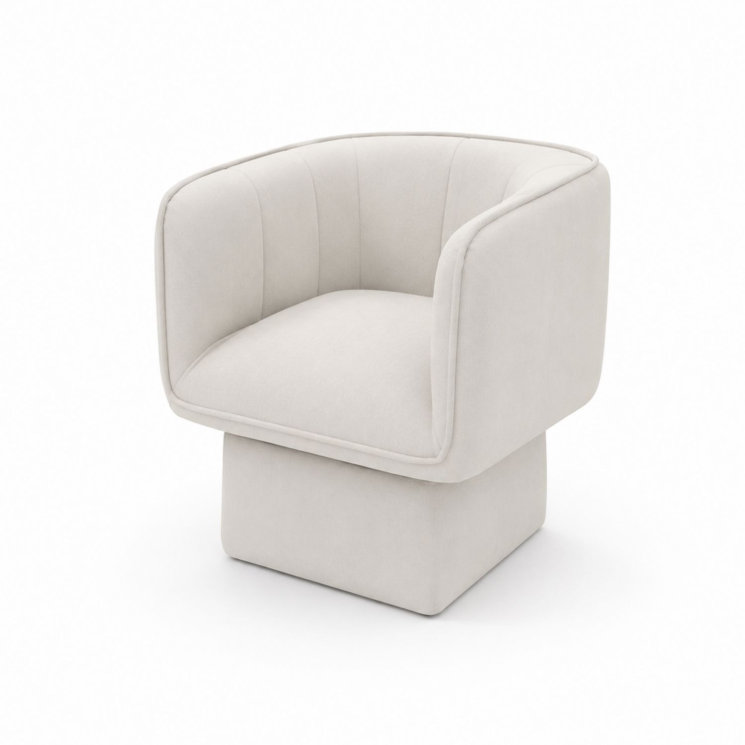 Fauteuil en bois et tissu polyester beige, L75 x P75 x H70 cm-Prestigelodgea
