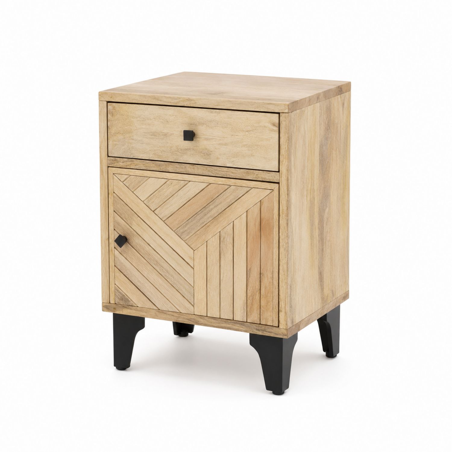 Table de chevet en bois avec tiroir et porte-Prestigelodgea
