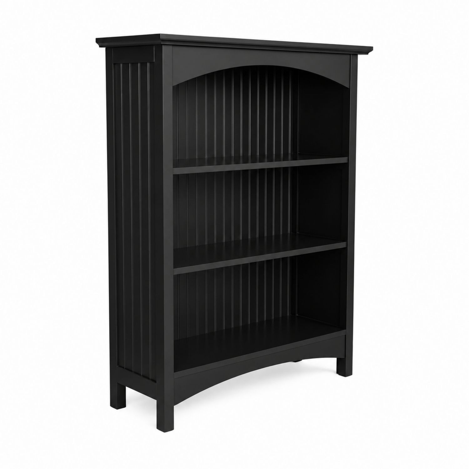 Étagère bibliothèque 3 niveaux bois noir-Prestigelodgea