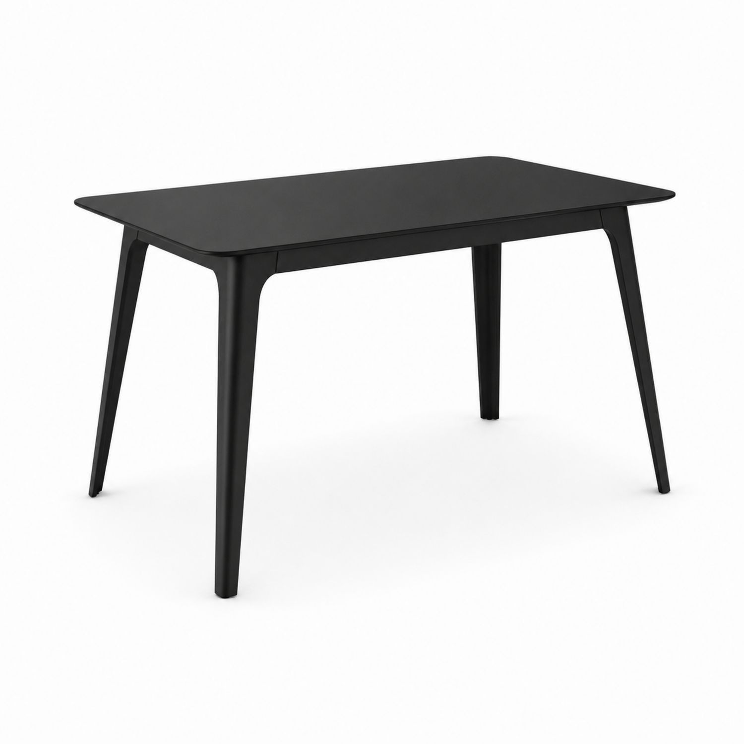 Table noire rectangulaire en MDF et métal-Prestigelodgea