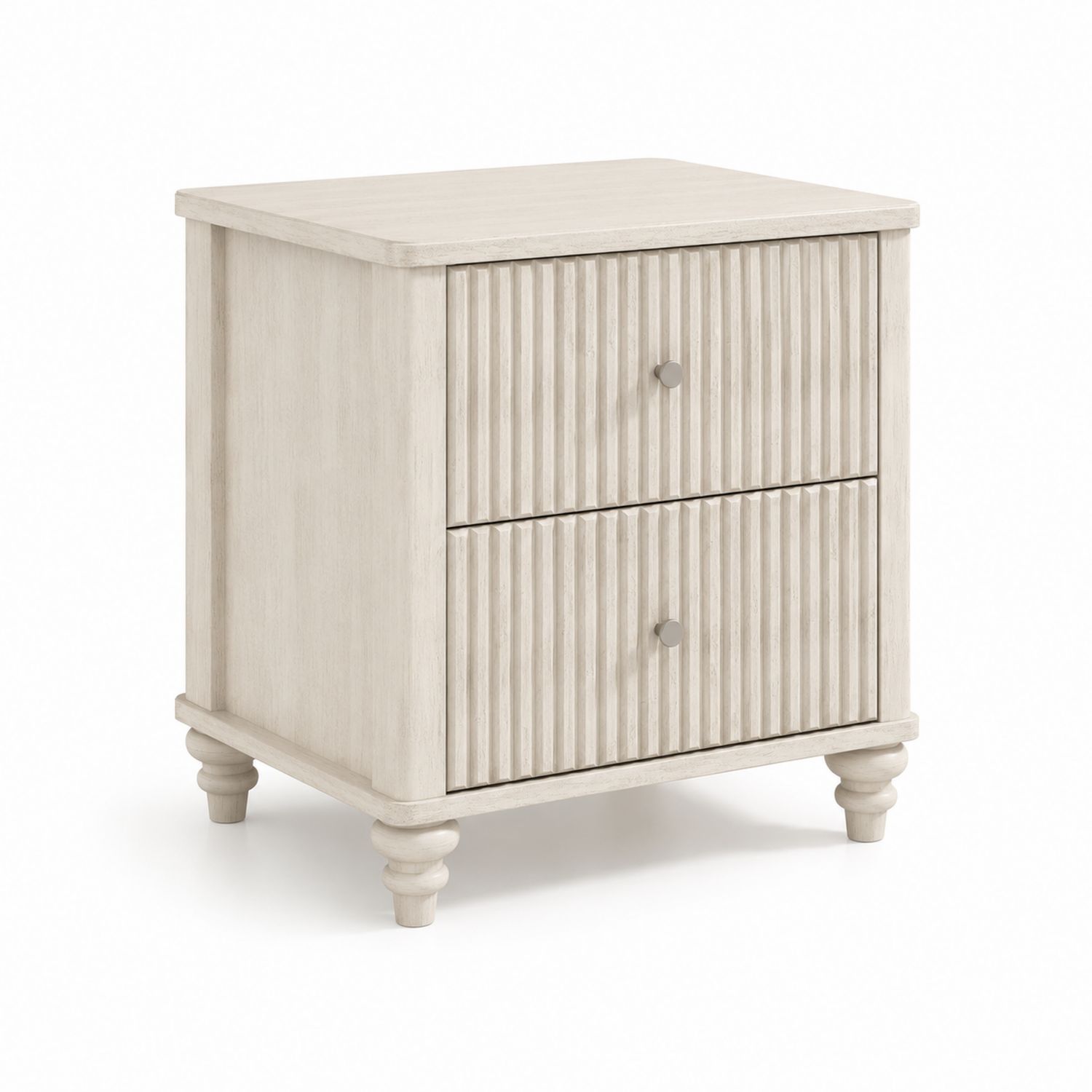 Table de chevet en bois avec 2 tiroirs-Prestigelodgea