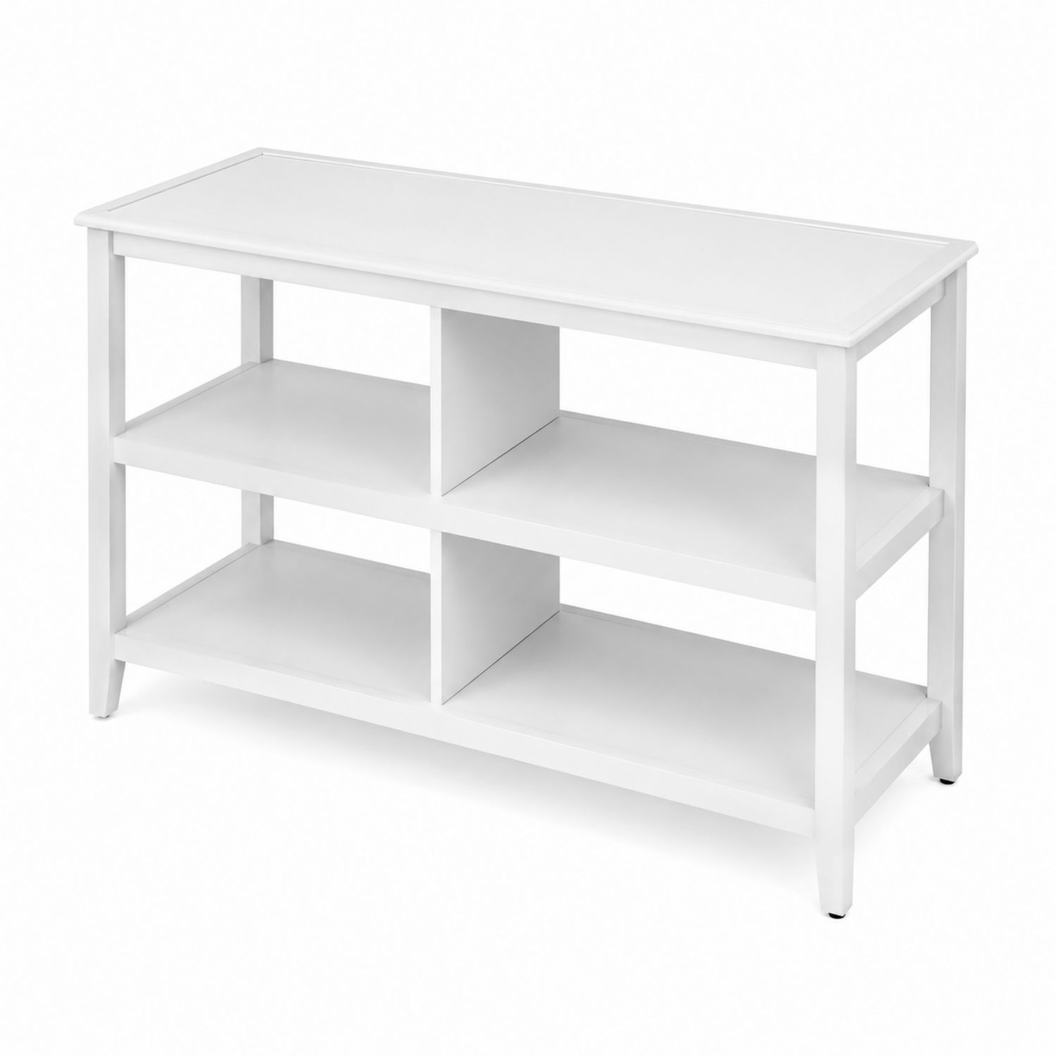 Étagère à 3 niveaux en bois MDF Blanc-Prestigelodgea
