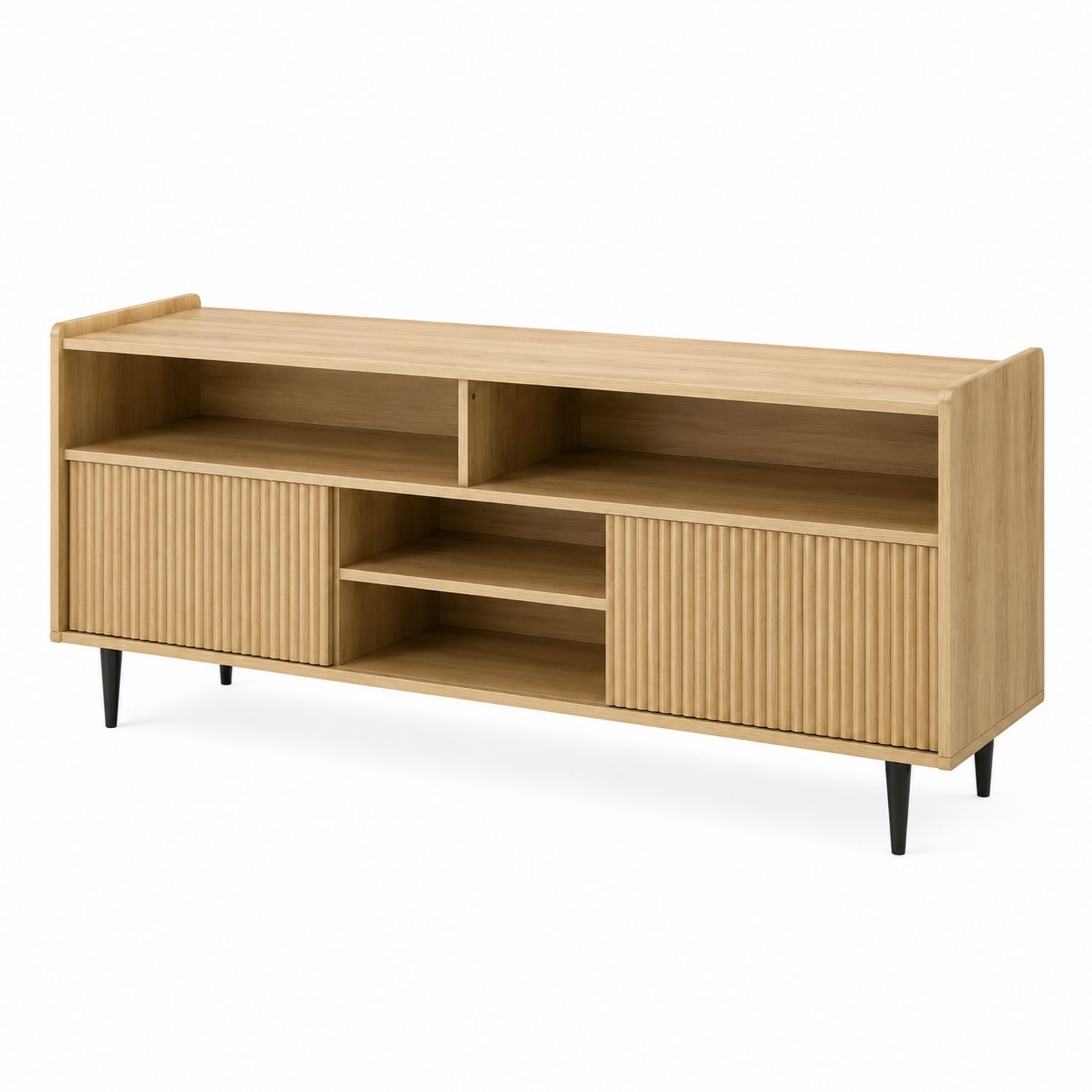 Meuble TV en bois avec pieds en métal 150x40x60cm-Prestigelodgea