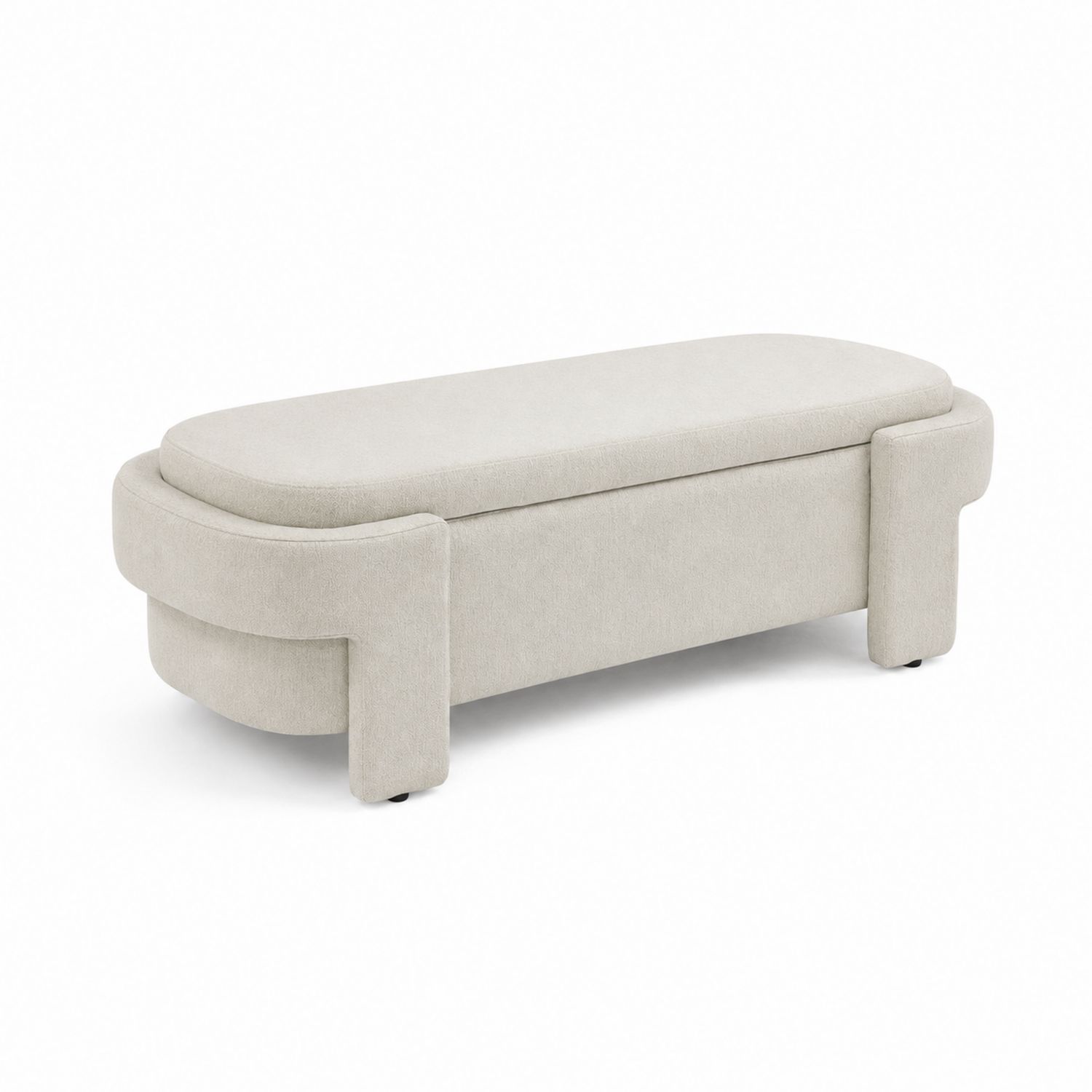 Banc rectangulaire en tissu Beige 150cm-Prestigelodgea