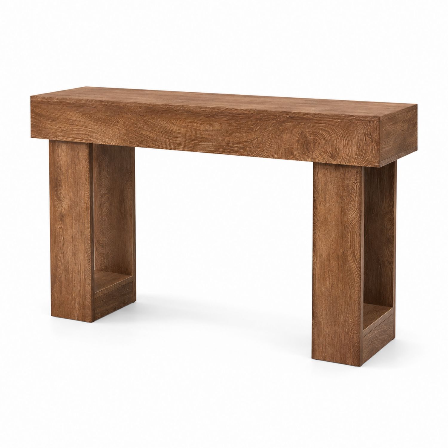 Console en bois massif marron 120x35x75 cm-Prestigelodgea