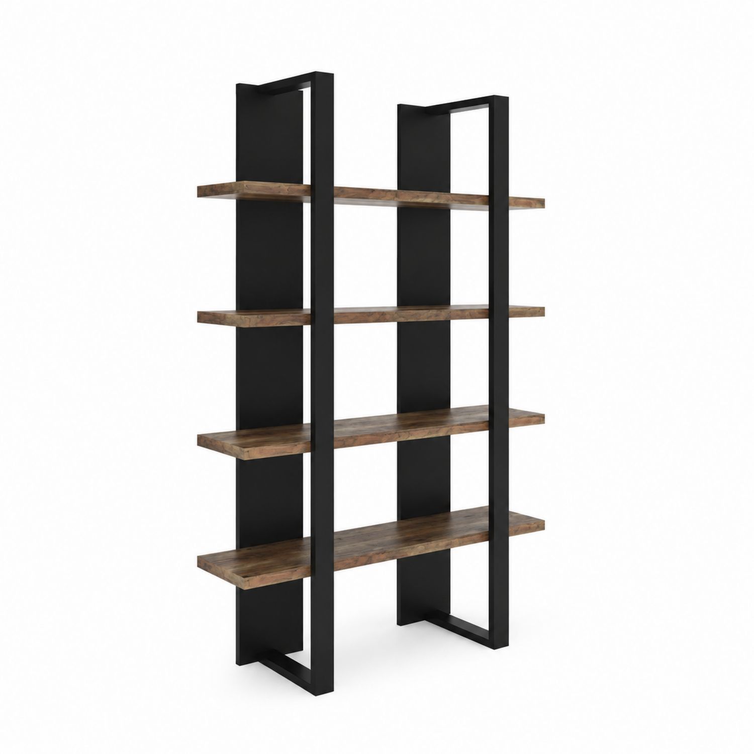 Étagère ouverte en métal et bois 200x120x35 cm-Prestigelodgea