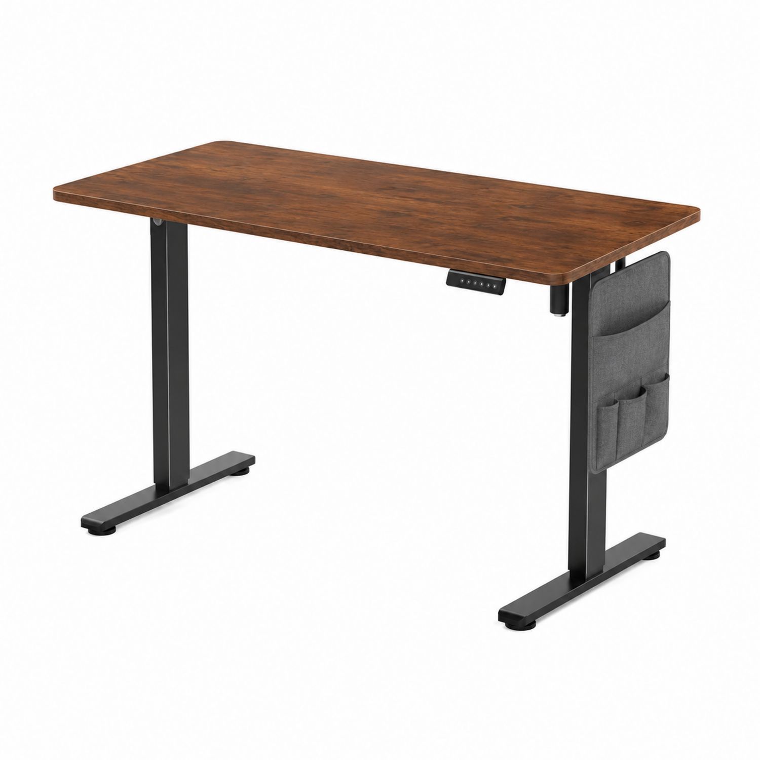 Bureau réglable en hauteur en Bois et Métal Brun/Noir-Prestigelodgea