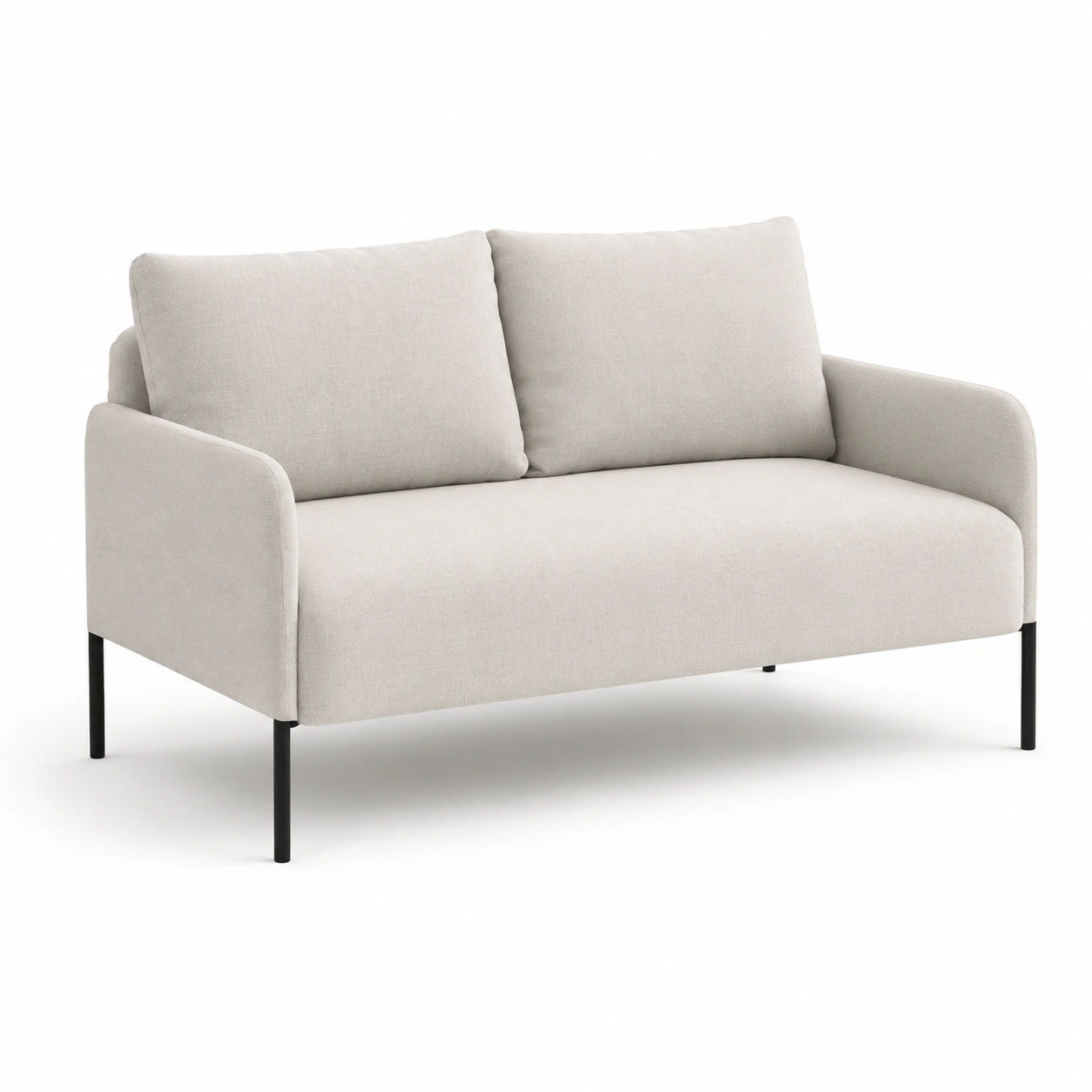 Sofa de 2 plazas color marfil-Delvoraa