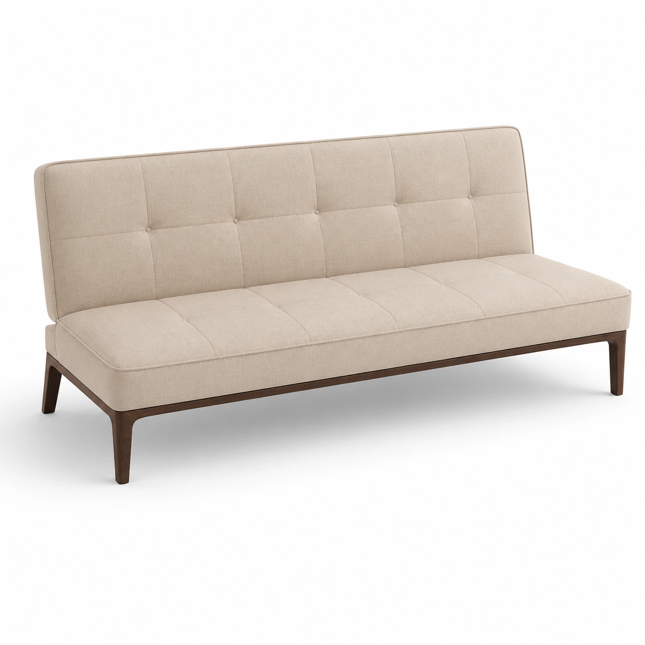 Sofa cama tapizado color marfil-Delvoraa