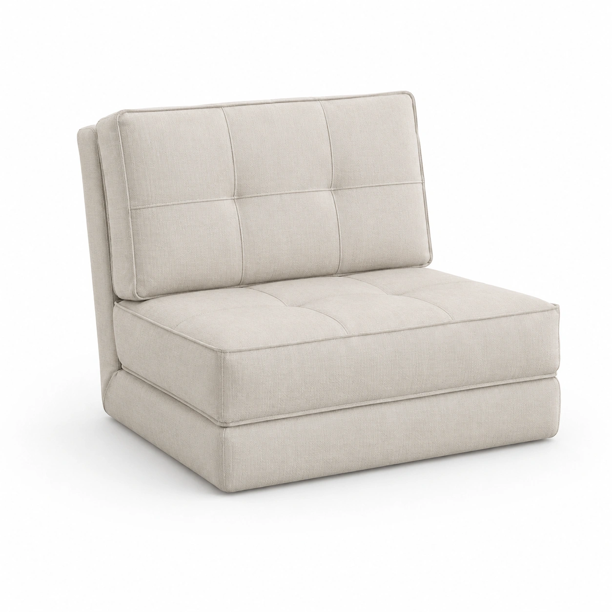 Sillon sin reposabrazos color marfil-Delvoraa