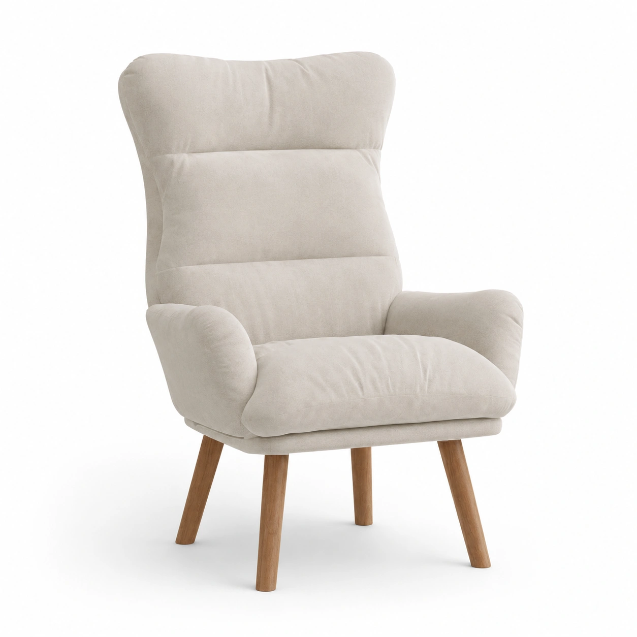 Sillon relax de respaldo alto color marfil-Delvoraa