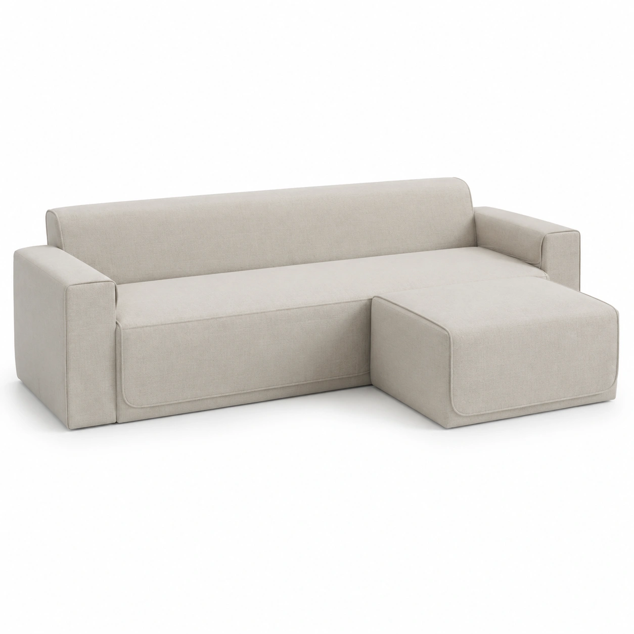 Reposapies modular para sofa color marfil-Delvoraa