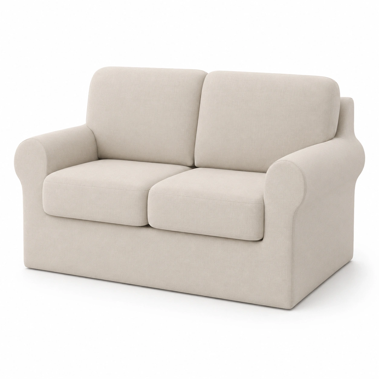 Sofa de dos plazas color beige-Delvoraa