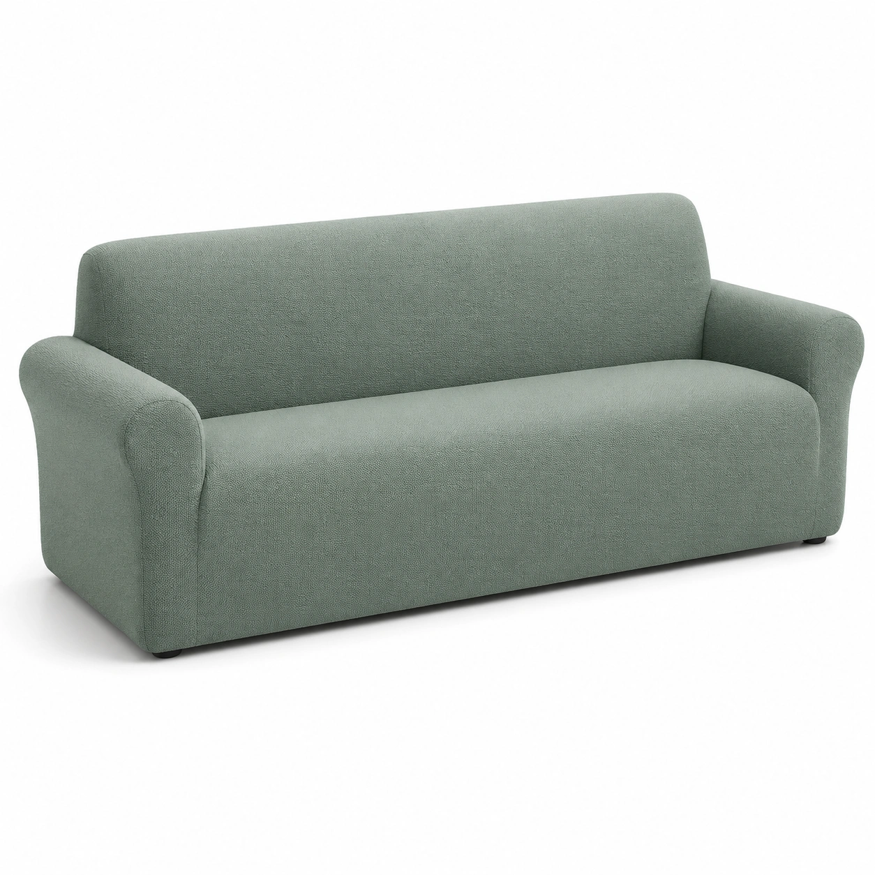 Sofa tapizado de tres plazas color verde-Delvoraa
