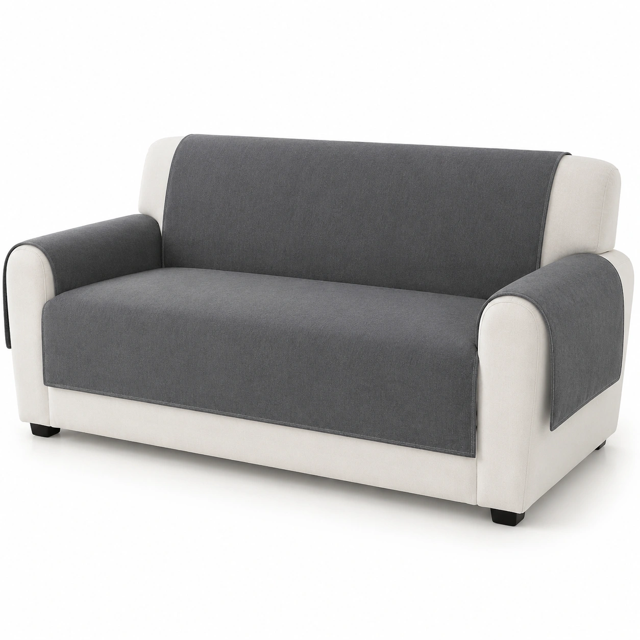 Protector acolchado gris para sofa-Delvoraa