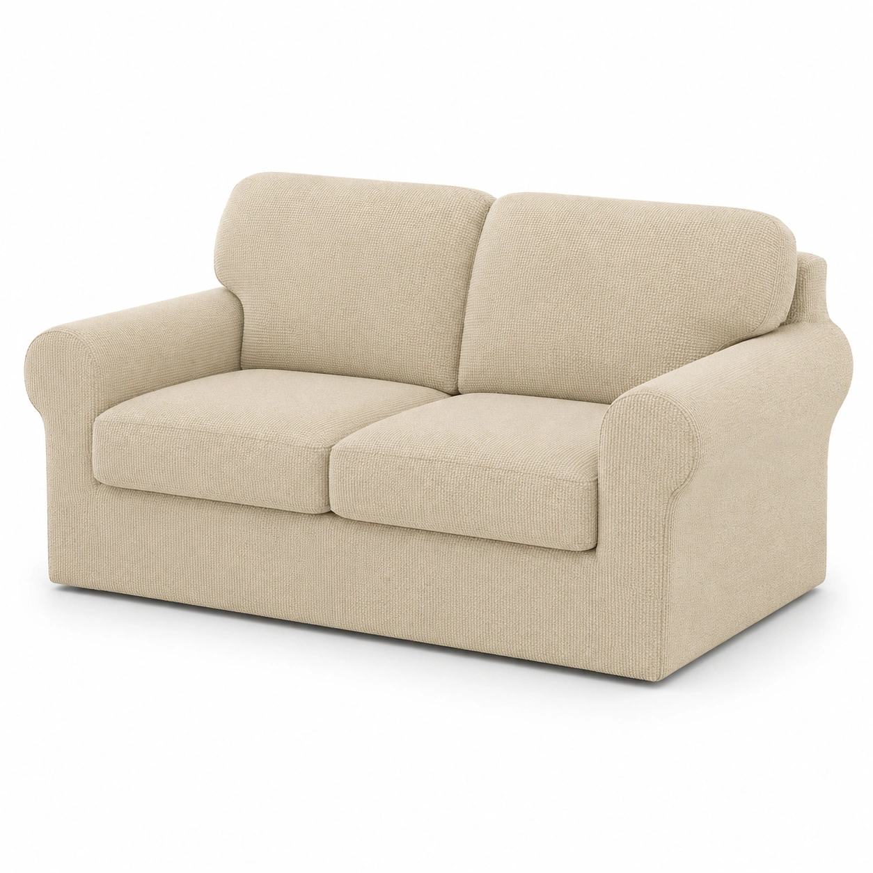 Sofa de dos plazas color beige-Delvoraa