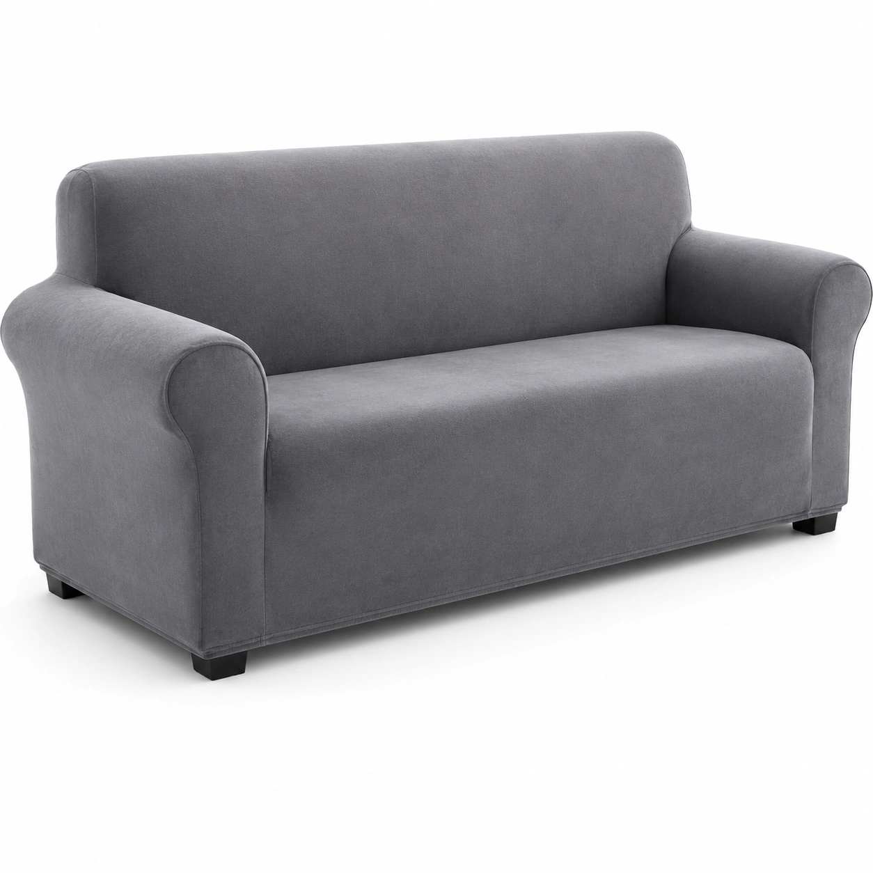 Sofa de dos plazas color gris-Delvoraa