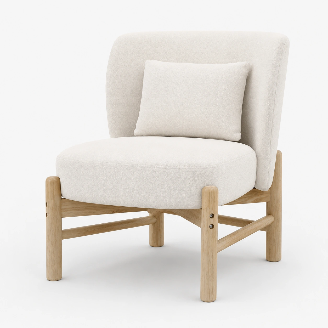 Sillon auxiliar con estructura de madera y cojin-Delvoraa