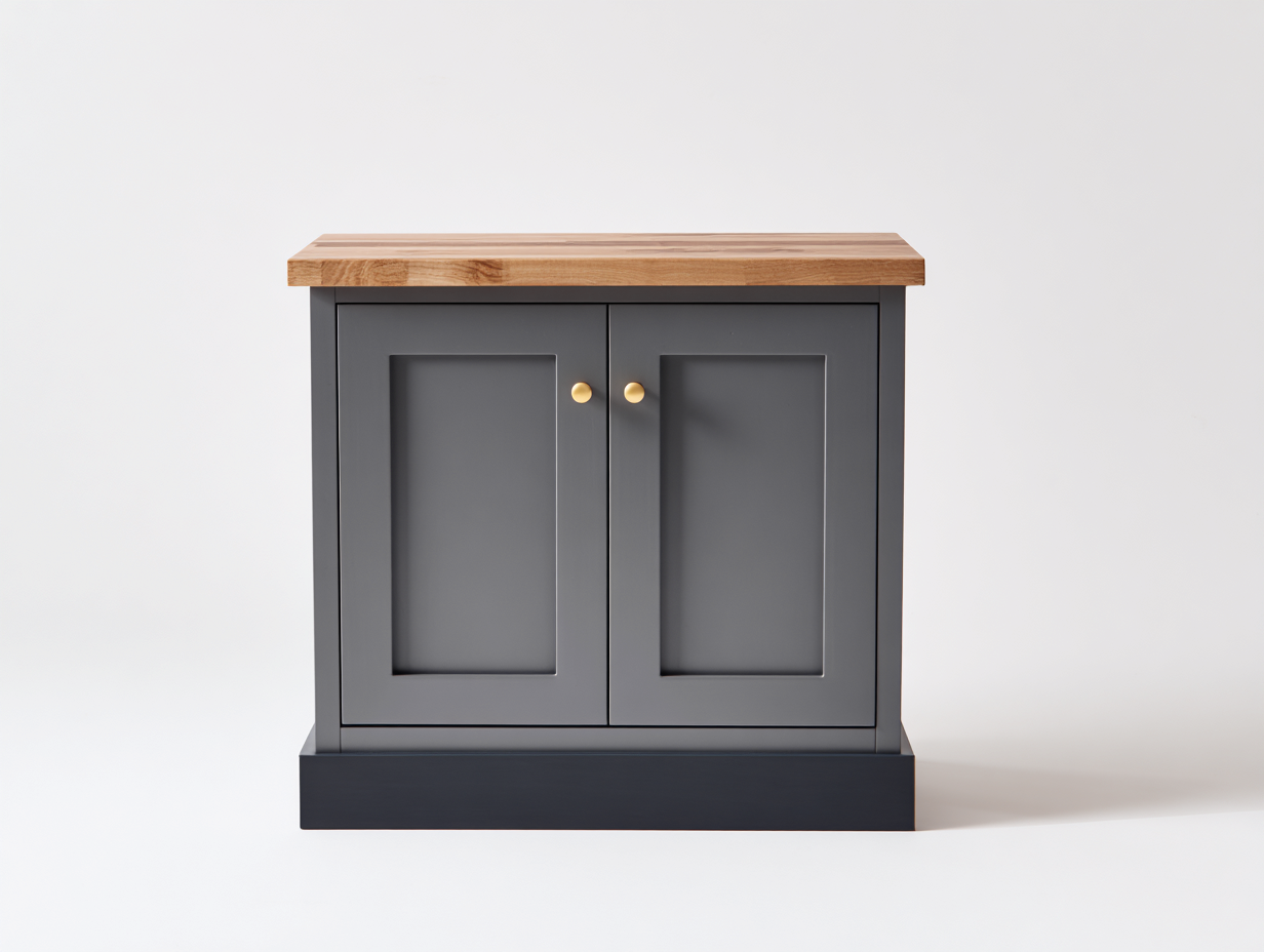 Credenza in legno 95x42x86 cm - grigio antracite e legno naturale - design moderno per sala da pranzo-Tadoricorner