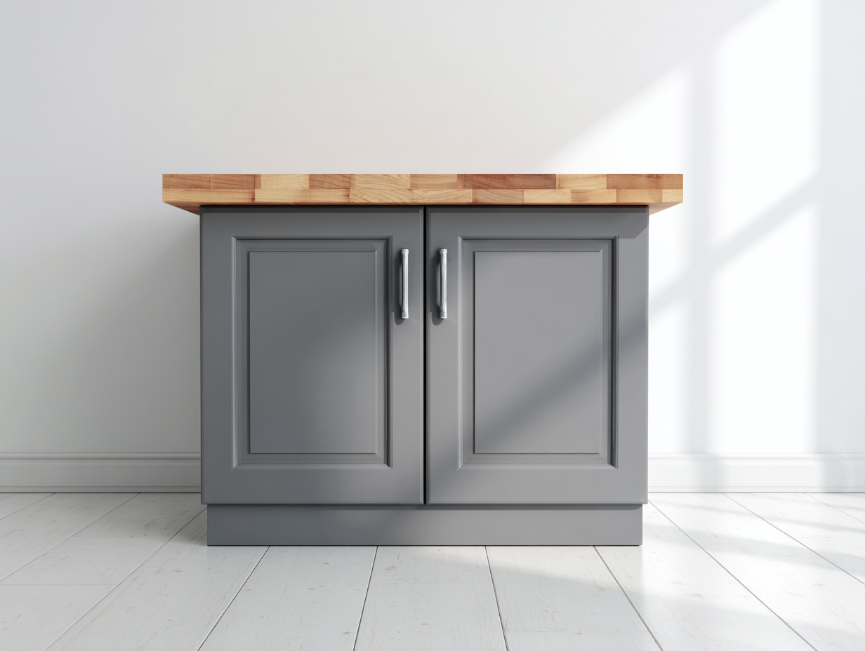 Credenza in legno 92x42x84 cm grigio e marrone - per sala da pranzo stile moderno-Tadoricorner
