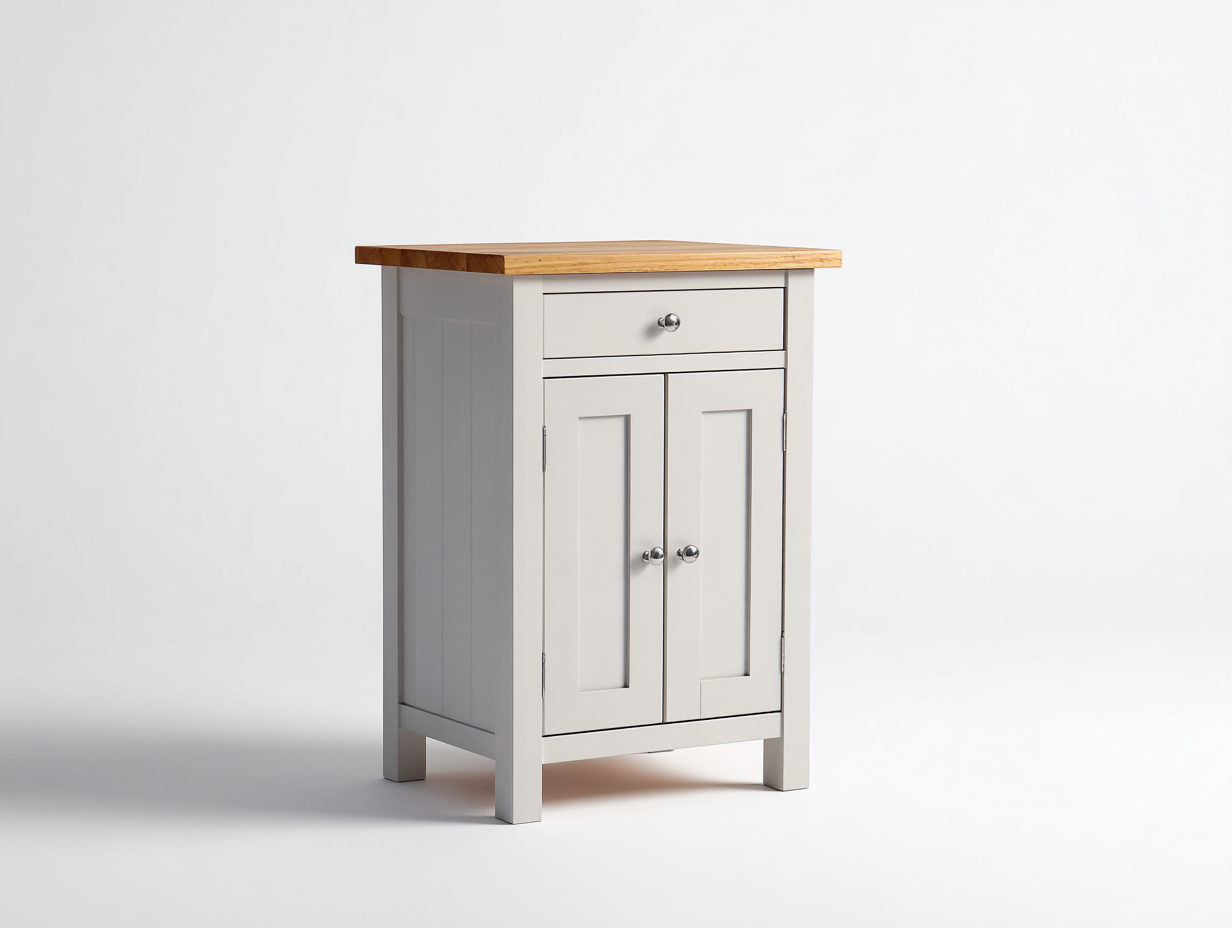 Credenza in legno 72x38x87 cm grigio chiaro e marrone - per sala da pranzo stile moderno-Tadoricorner