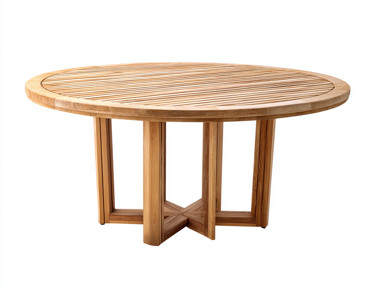 Tavolo da giardino in legno 125x125x75 cm marrone chiaro - per esterno stile naturale-Tadoricorner