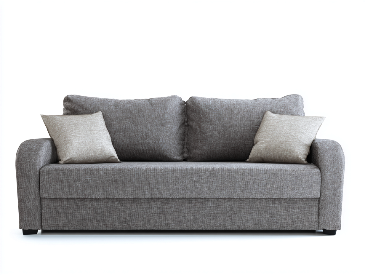 Divano a due posti in tessuto 160x85x71 cm - grigio medio - design moderno per soggiorno-Tadoricorner