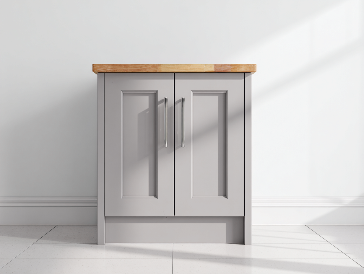 Credenza in legno 88x40x84 cm - grigio chiaro e legno naturale - design moderno per sala da pranzo-Tadoricorner