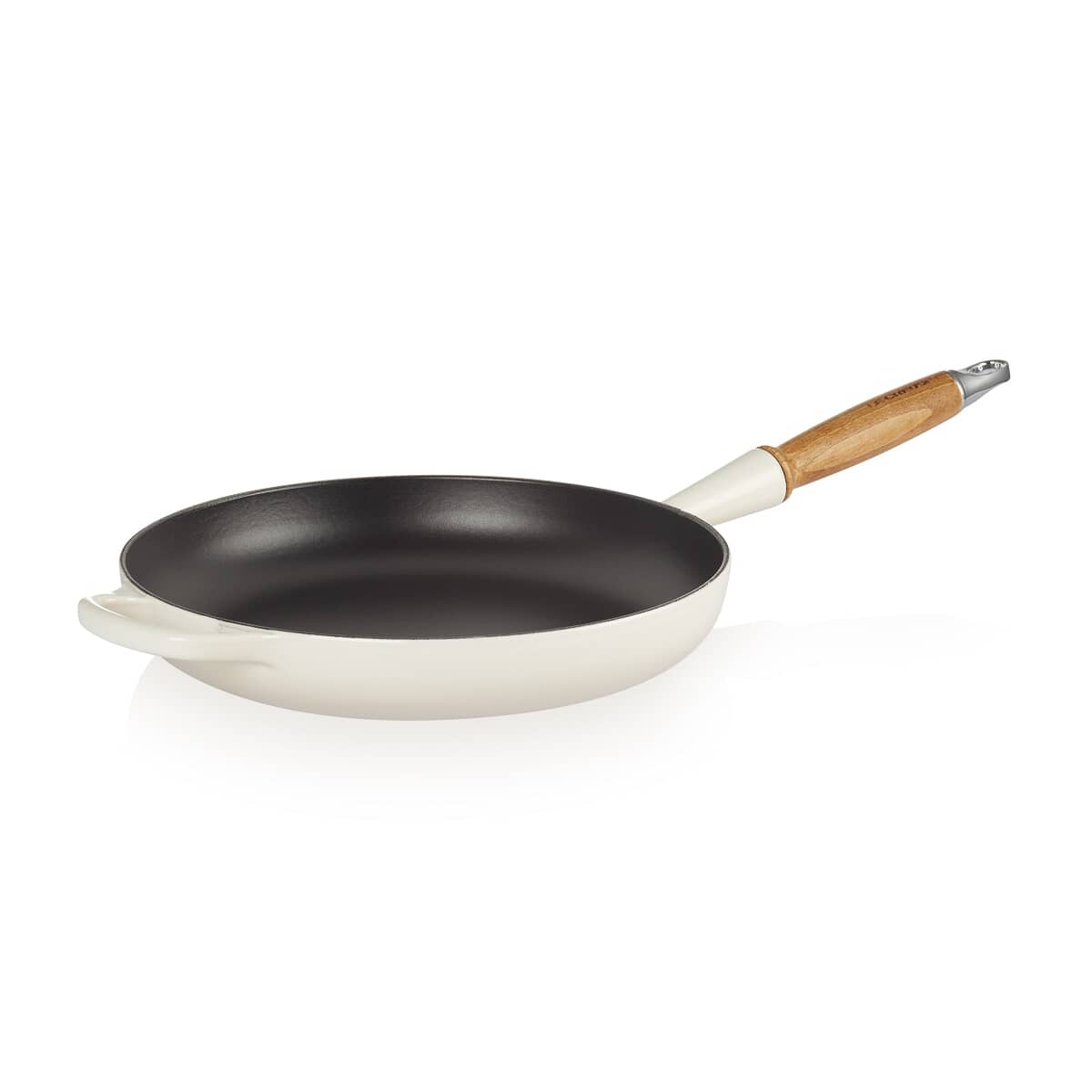🎄Today's Special Value🎁Le Creuset Cast Iron 10.25" Flame Fry Pan with Wood Handle