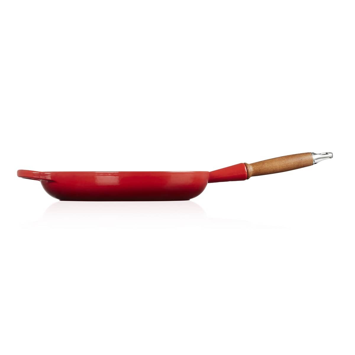 🎄Today's Special Value🎁Le Creuset Cast Iron 10.25" Flame Fry Pan with Wood Handle