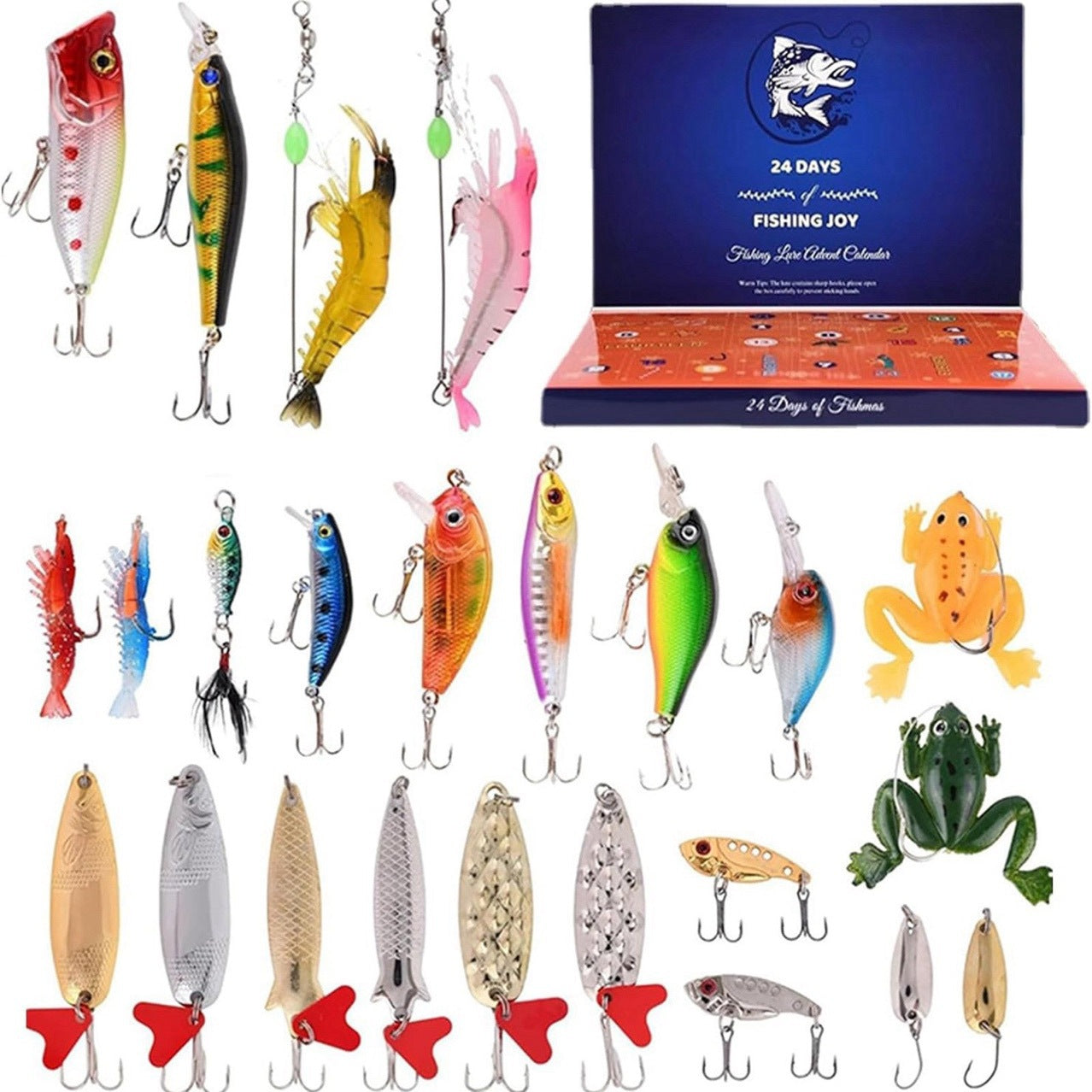 🎣24 Days Christmas Countdown Fish Tackle Set