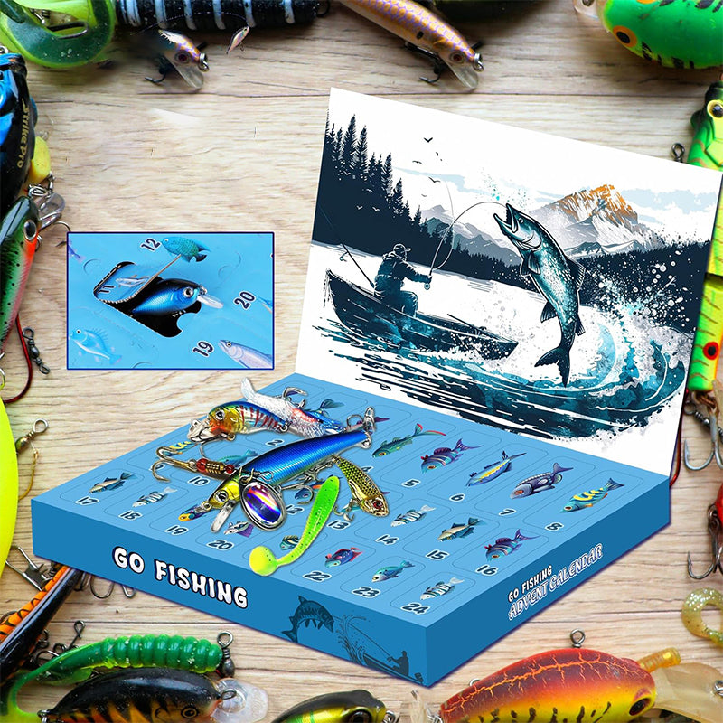 🎣24 Days Christmas Countdown Fish Tackle Set