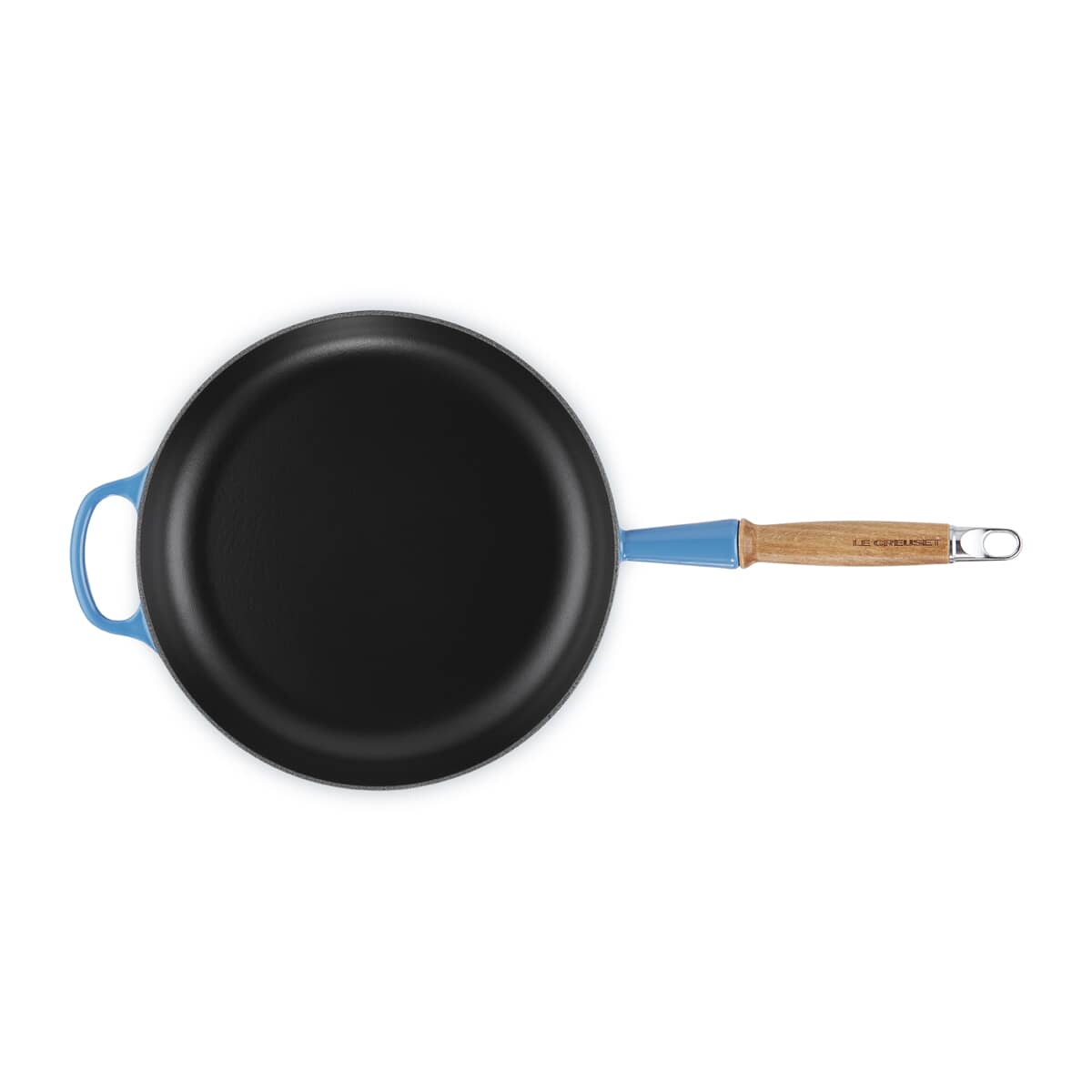 🎄Today's Special Value🎁Le Creuset Cast Iron 10.25" Flame Fry Pan with Wood Handle