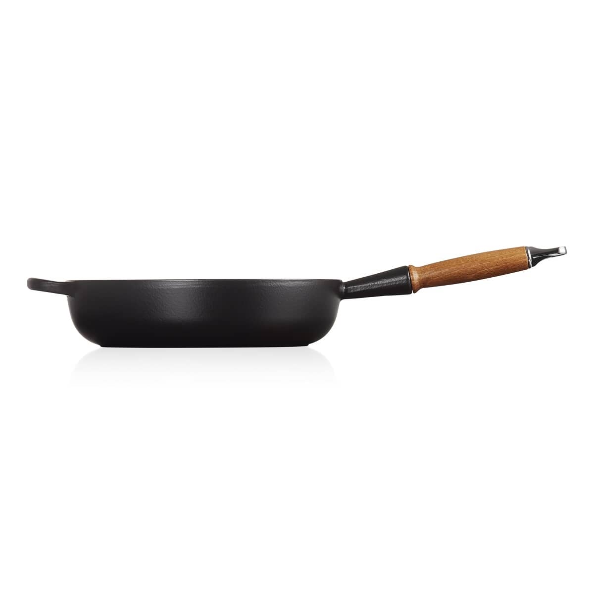 🎄Today's Special Value🎁Le Creuset Cast Iron 10.25" Flame Fry Pan with Wood Handle