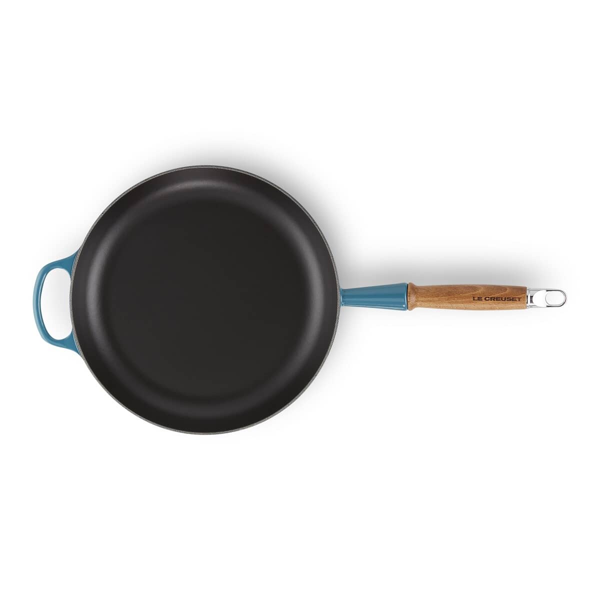 🎄Today's Special Value🎁Le Creuset Cast Iron 10.25" Flame Fry Pan with Wood Handle
