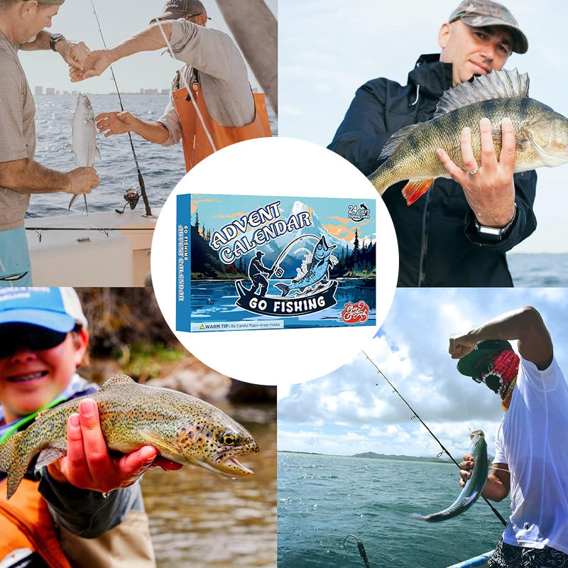 🎣24 Days Christmas Countdown Fish Tackle Set
